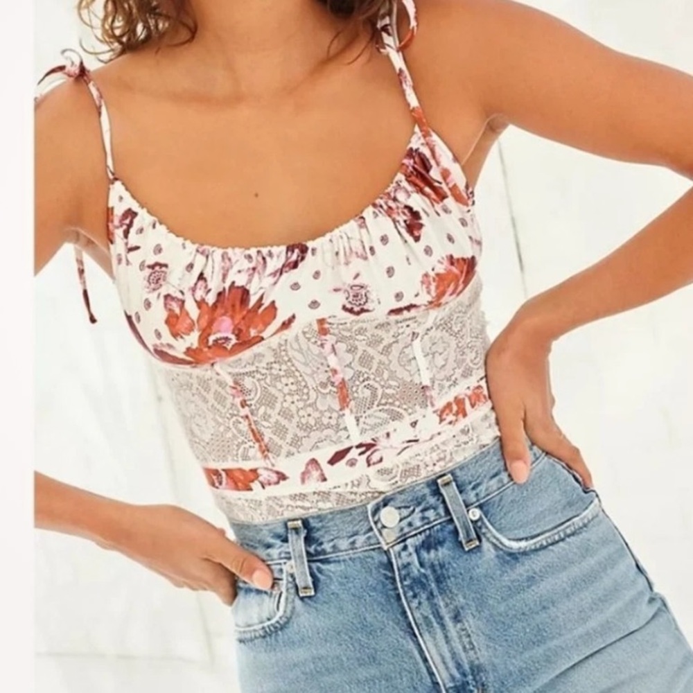 NWT Free People intimately lace romper, one piece lingerie sleepwear - Picture 9 of 10